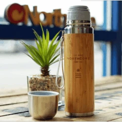 NORTHCORE Thermos® Bambou En Acier 360 Ml Avec Mug -Camping Moderne Boutique northcore thermos bambou en acier 360 ml avec mug 3